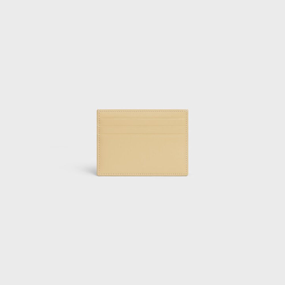 Celine CARD HOLDER TRIOMPHE IN Shiny calfskin (Spring Yellow)