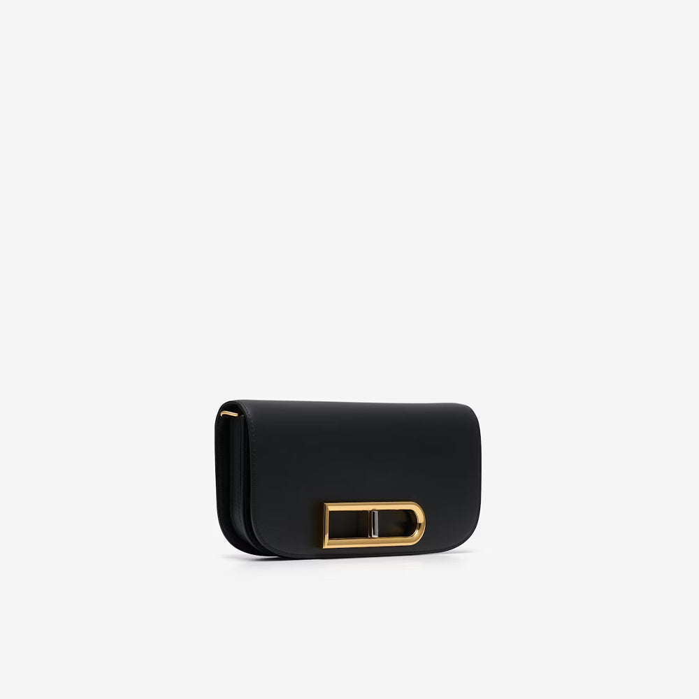 Delvaux Lingot Clutch in Olen Calf (Black)