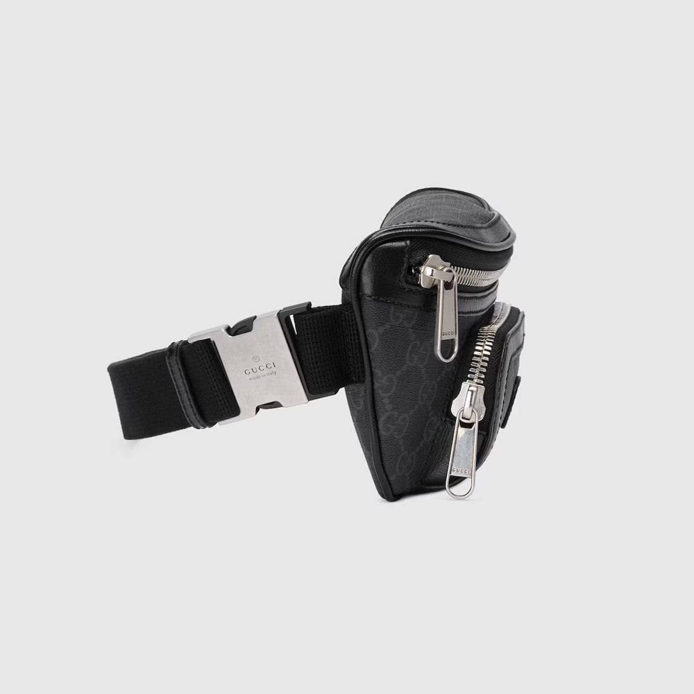 Gucci Belt Bag with Interlocking G (Black GG Supreme canvas)