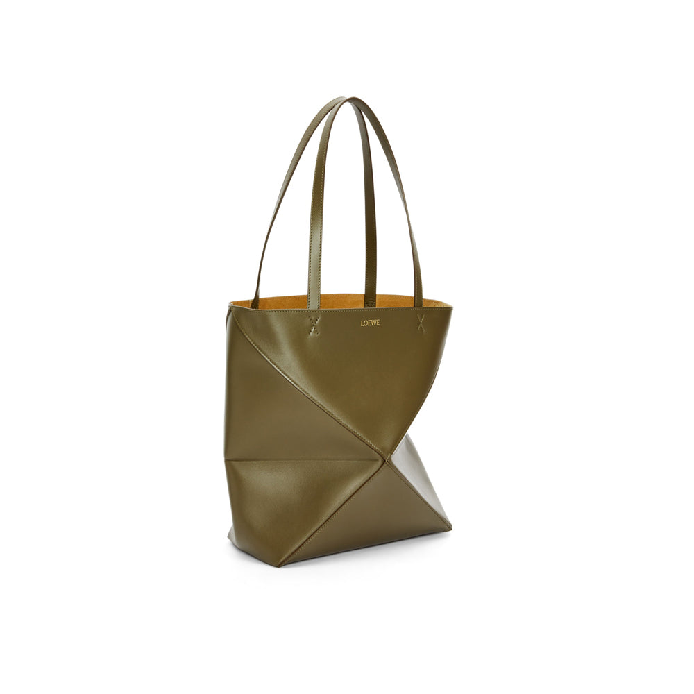 Loewe 經典小牛皮小號 Puzzle 腰包（棕褐）