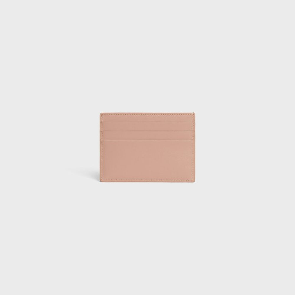 Celine CARD HOLDER TRIOMPHE IN Shiny calfskin (Soft Peach)