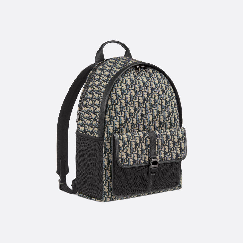 Dior Dior 8 Backpack (Beige and Black Dior Oblique Jacquard)