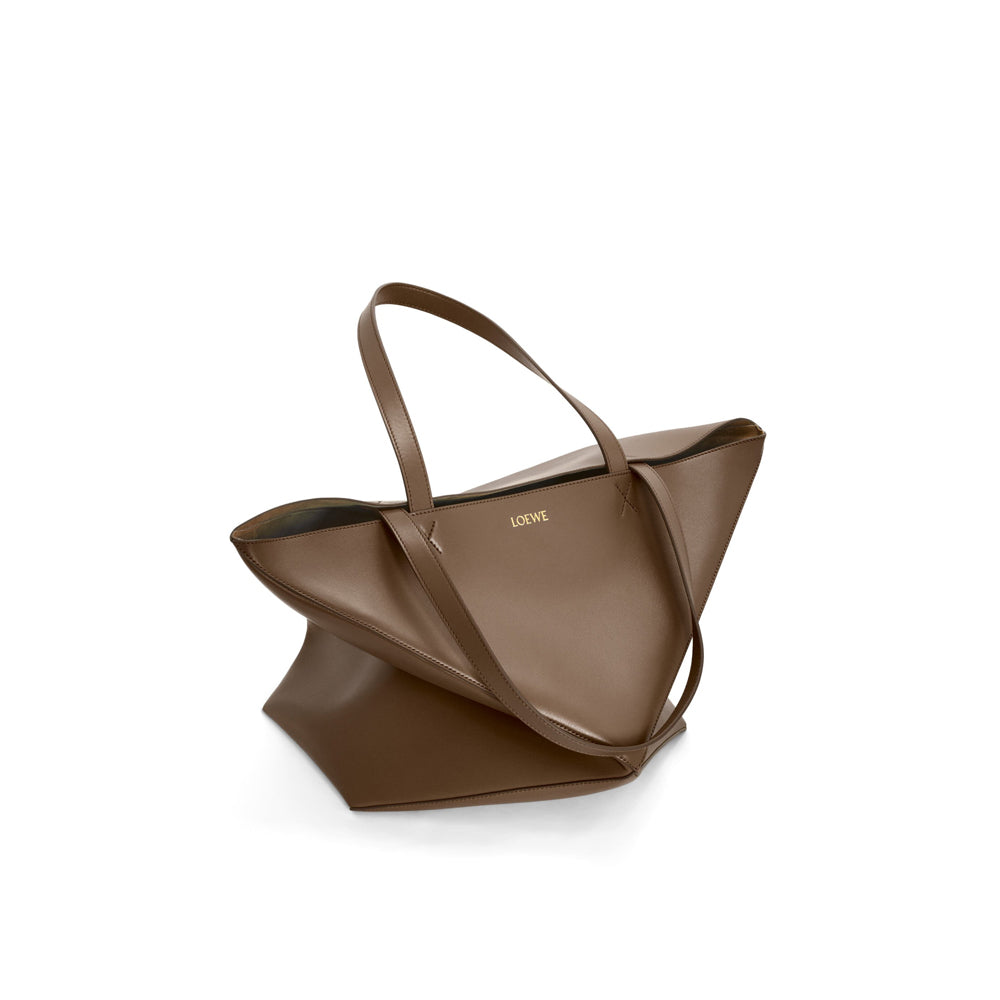 Loewe 經典小牛皮小號 Puzzle 腰包（棕褐）
