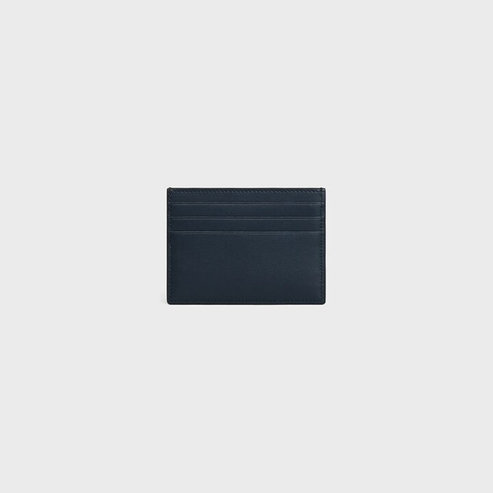 Celine CARD HOLDER TRIOMPHE IN Shiny calfskin (NAVY BLUE)