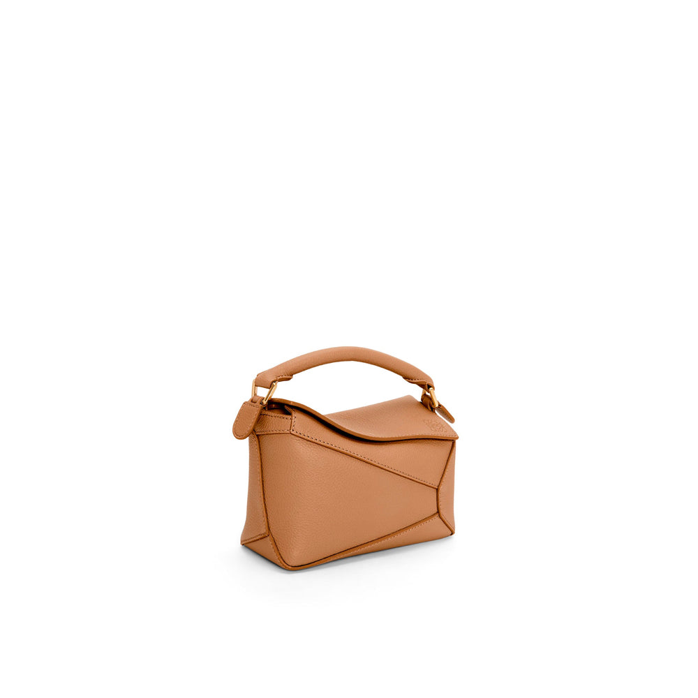 Loewe Mini Puzzle bag in soft grained calfskin (Toffee)