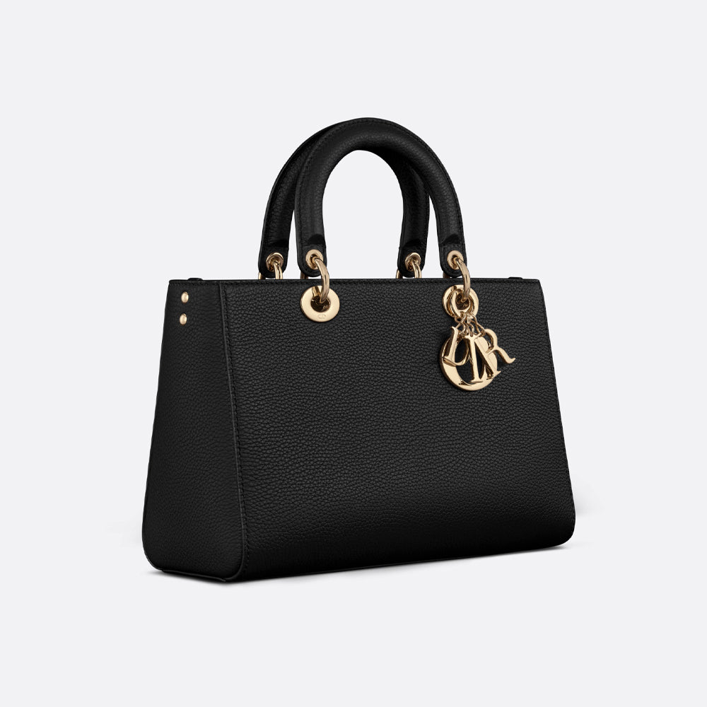 Dior Medium Lady D-Sire My ABCDior Bag (Black Bull Leather)