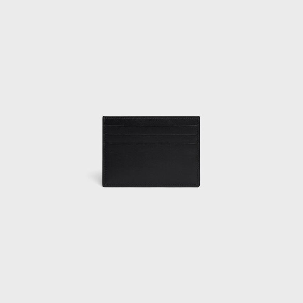 Celine CARD HOLDER TRIOMPHE IN Shiny calfskin (BLACK)