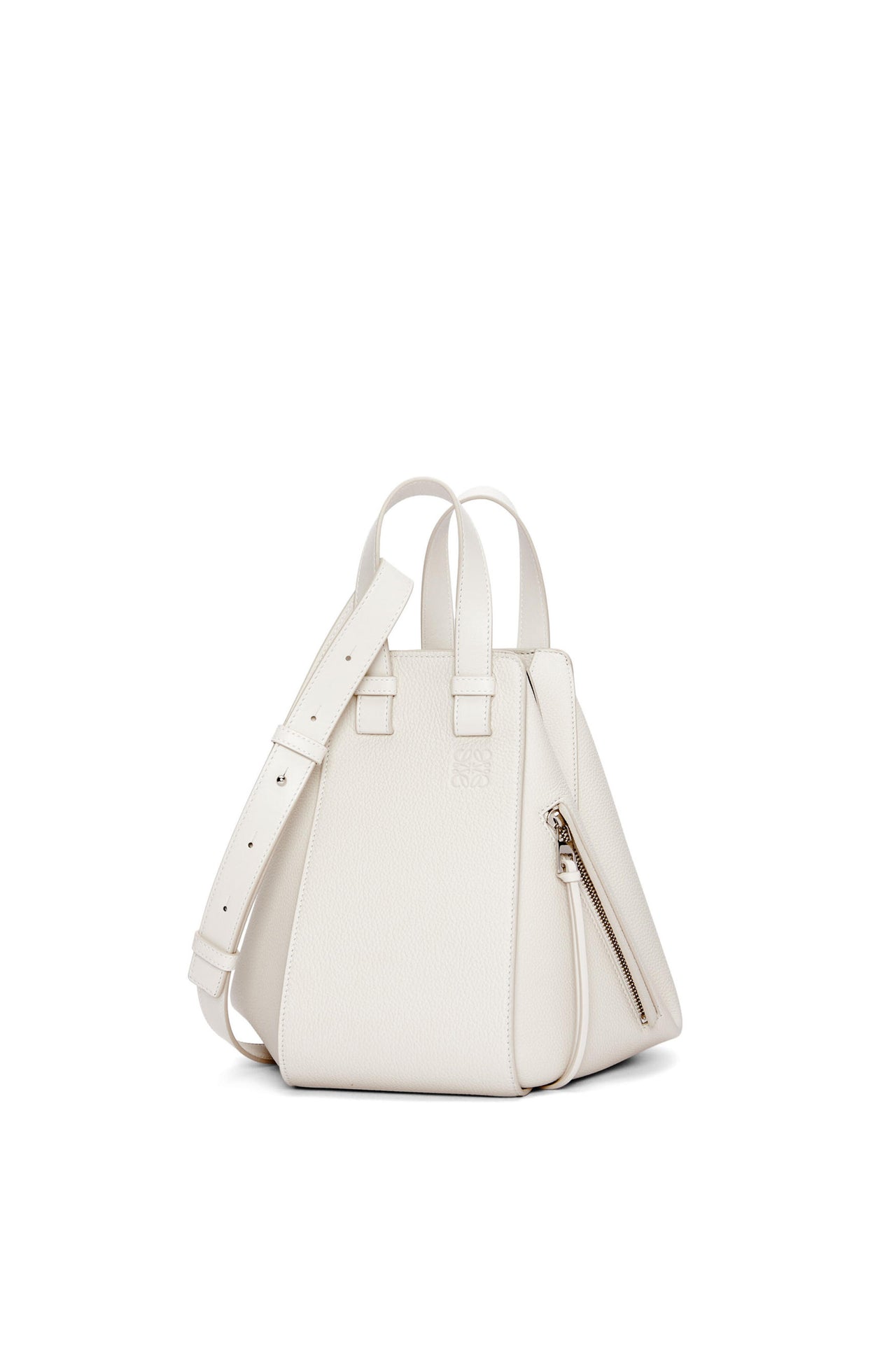 Loewe Small Hammock bag in soft grained calfskin (Colour:  Soft White No. 1)