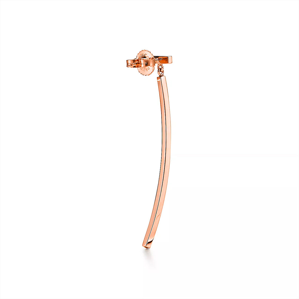 Tiffany & Co. 18k 玫瑰金蒂芙尼 T Bar 耳環