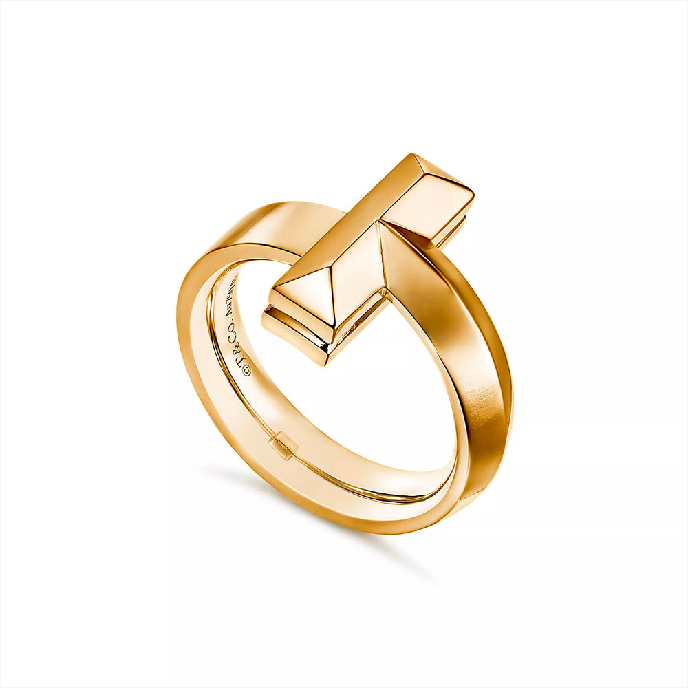 Tiffany & Co. Tiffany T T1 黃金戒指，4.5 毫米寬