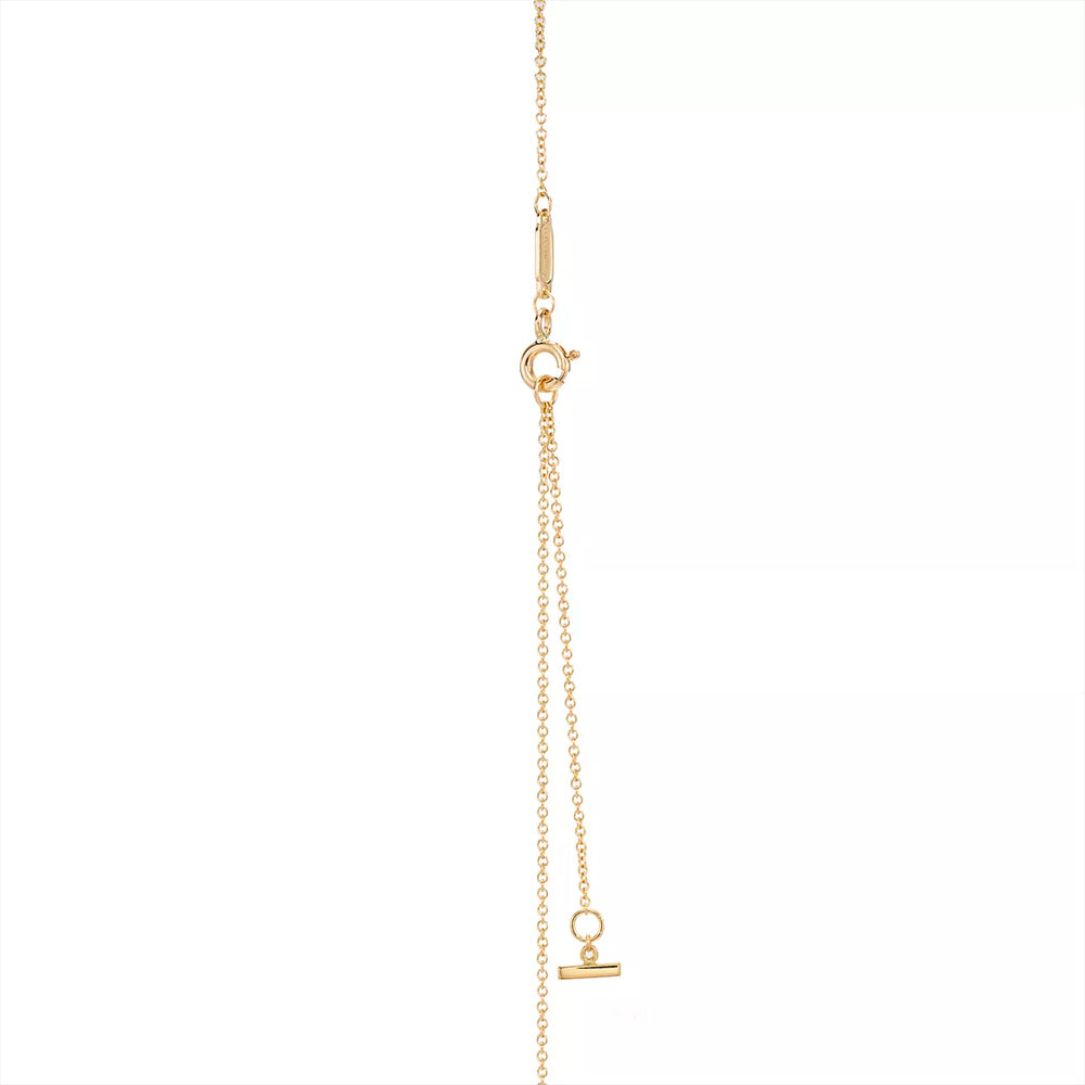Tiffany & Co. 18K 金 Tiffany T 微笑吊墜，鑲嵌圓形明亮式切割鑽石