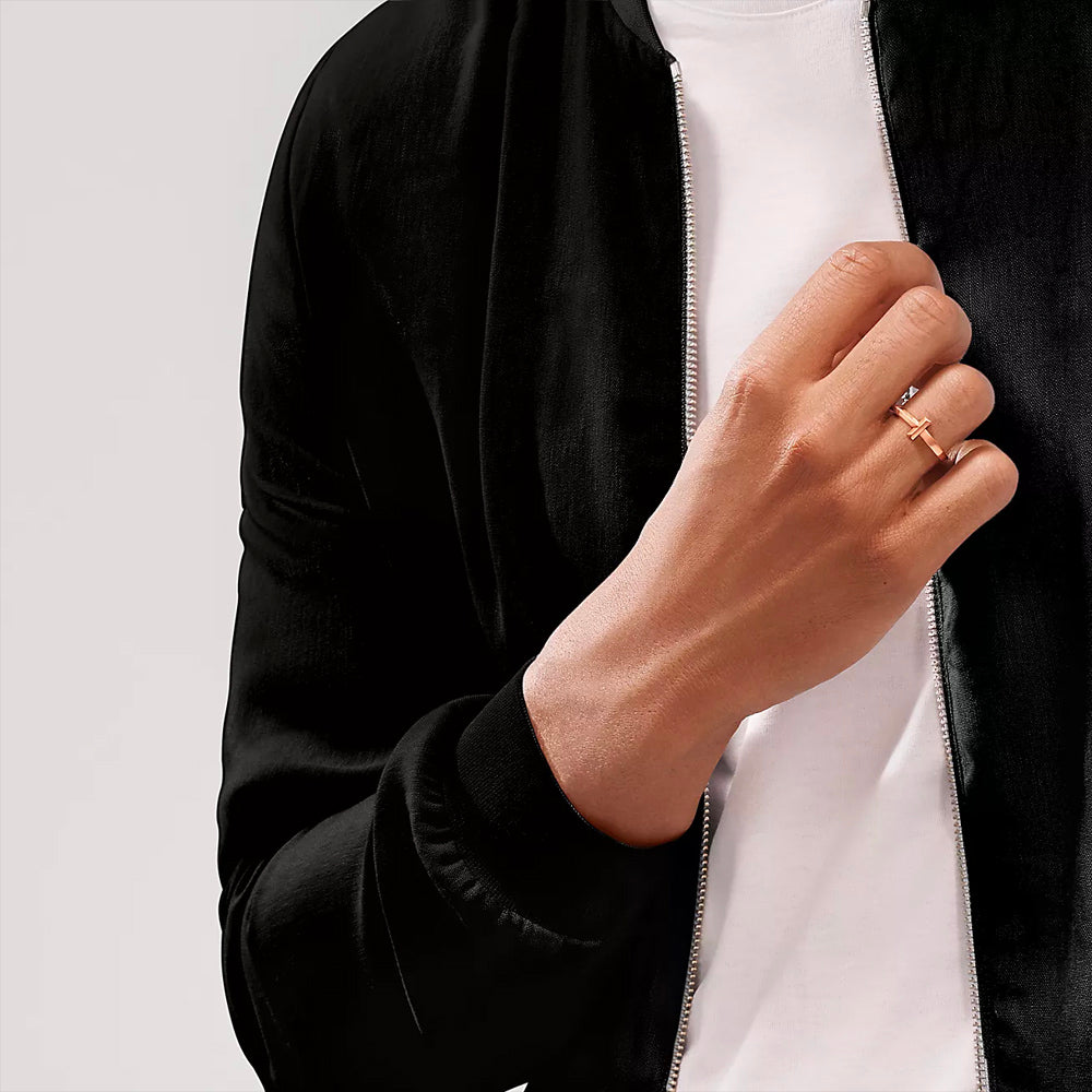 Tiffany & Co. Tiffany T T1 玫瑰金戒指，2.5 毫米