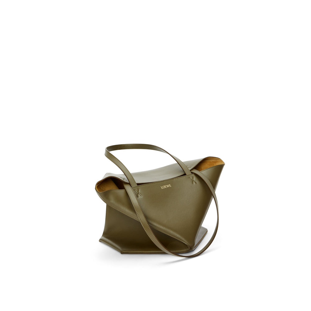 Loewe 經典小牛皮小號 Puzzle 腰包（棕褐）