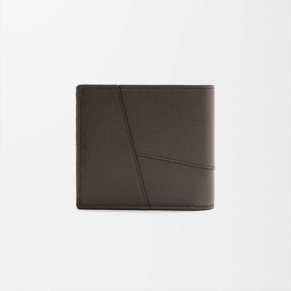 Loewe Puzzle bifold wallet in classic calfskin (Dark Grey)
