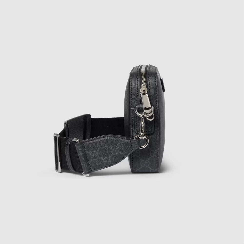 Gucci Small GG Crossbody Bag With Tag (Black leather)