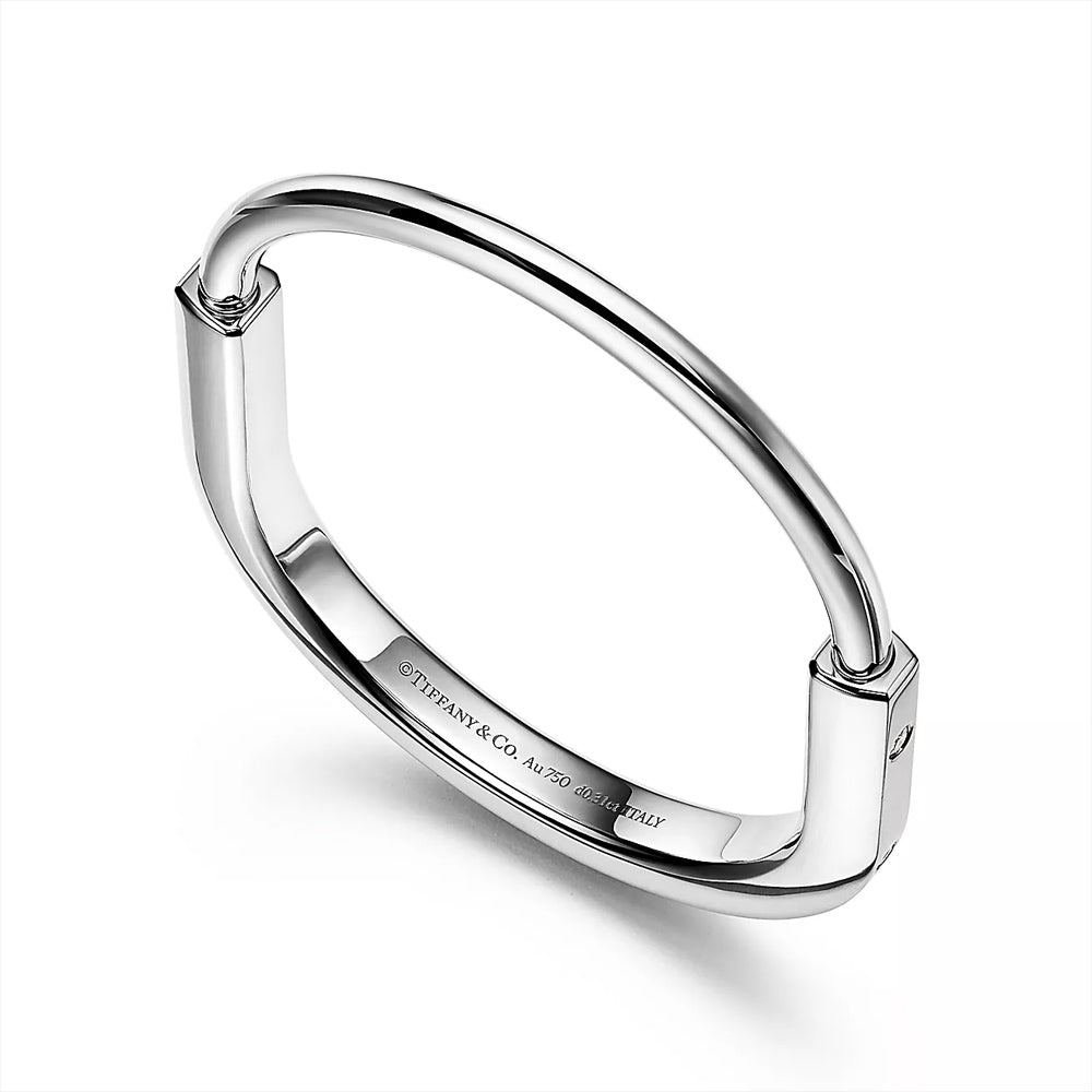 Tiffany & Co. Tiffany Lock 白金鑲鑽手鐲