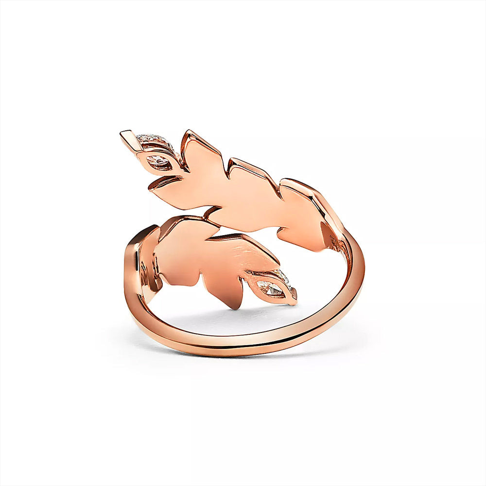 Tiffany & Co. Tiffany Victoria® Vine Bypass 玫瑰金鑲鑽戒指