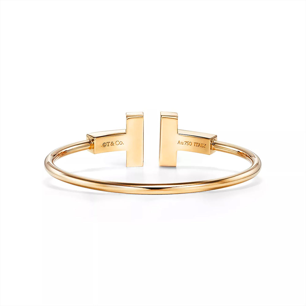 Tiffany & Co. Tiffany T Wide Wire Bracelet in 18k Gold