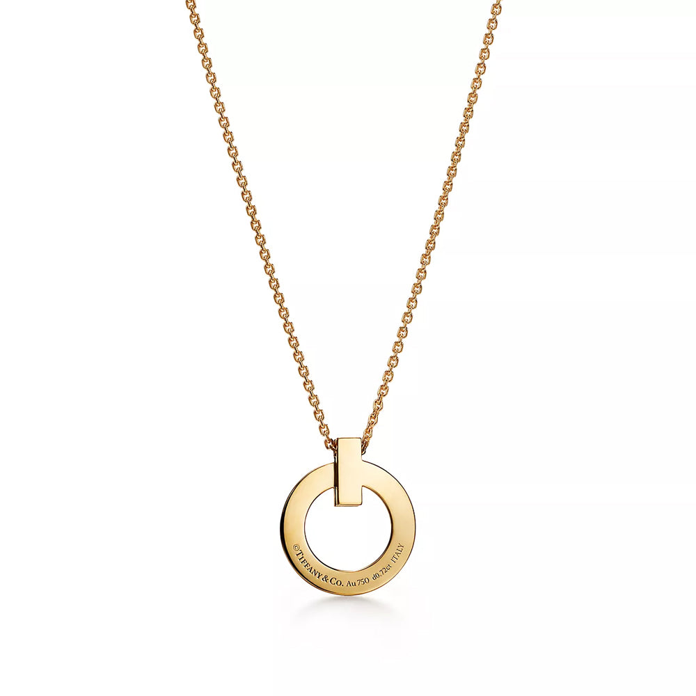 Tiffany & Co. Tiffany T T1 圓形黃金密鑲鑽石吊墜