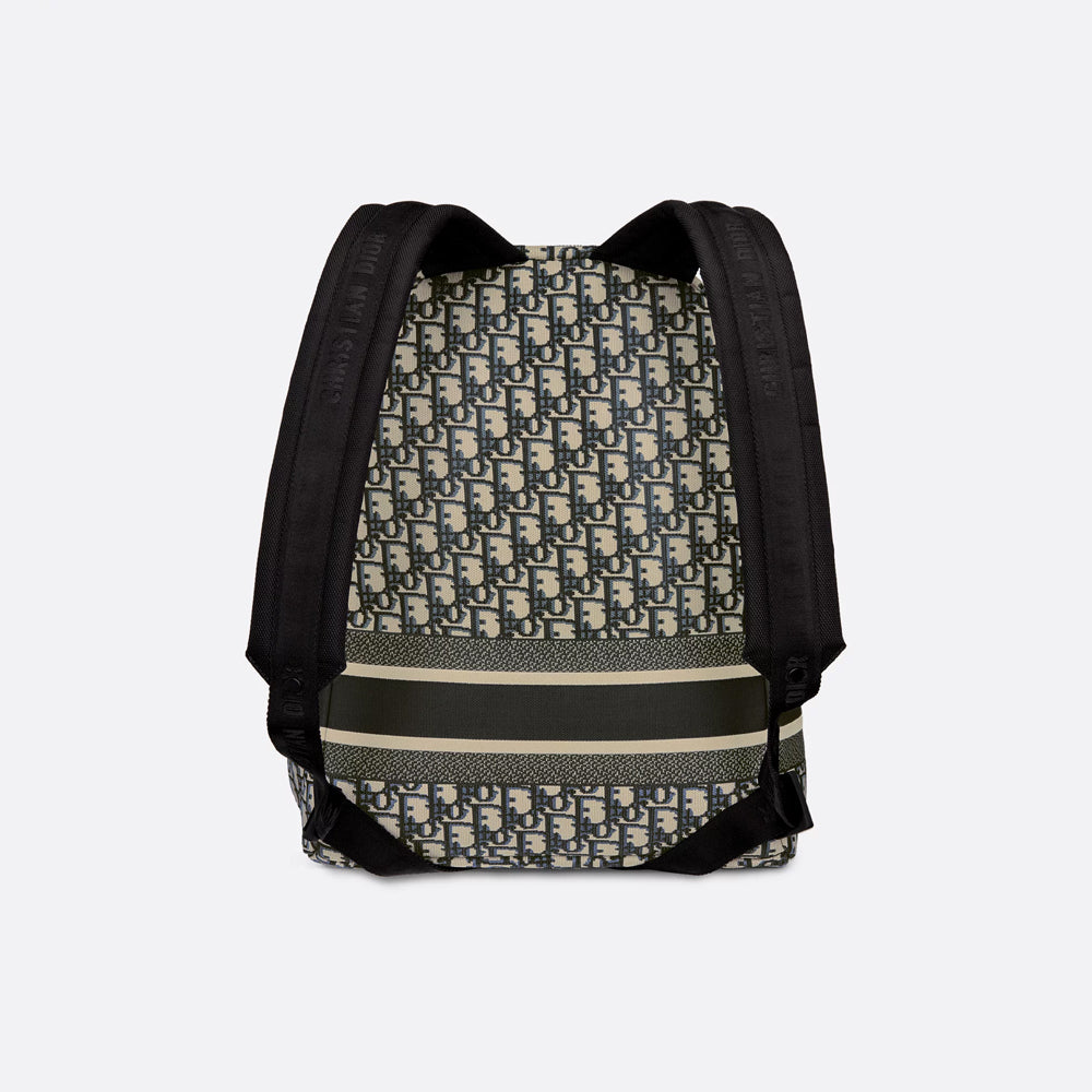 Dior Travel Backpack (Blue Dior Oblique Jacquard)