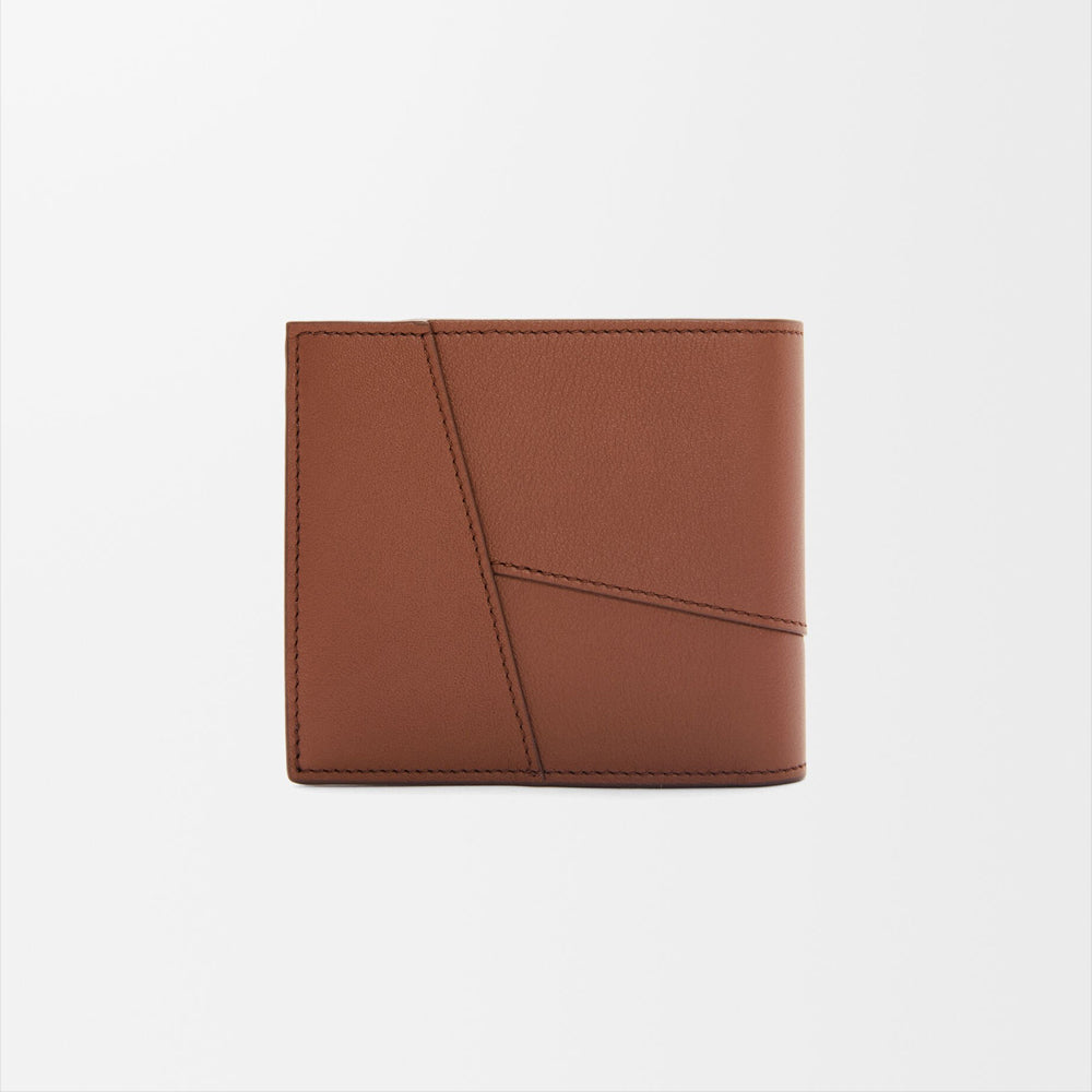 Loewe Puzzle bifold wallet in classic calfskin (Brownie)