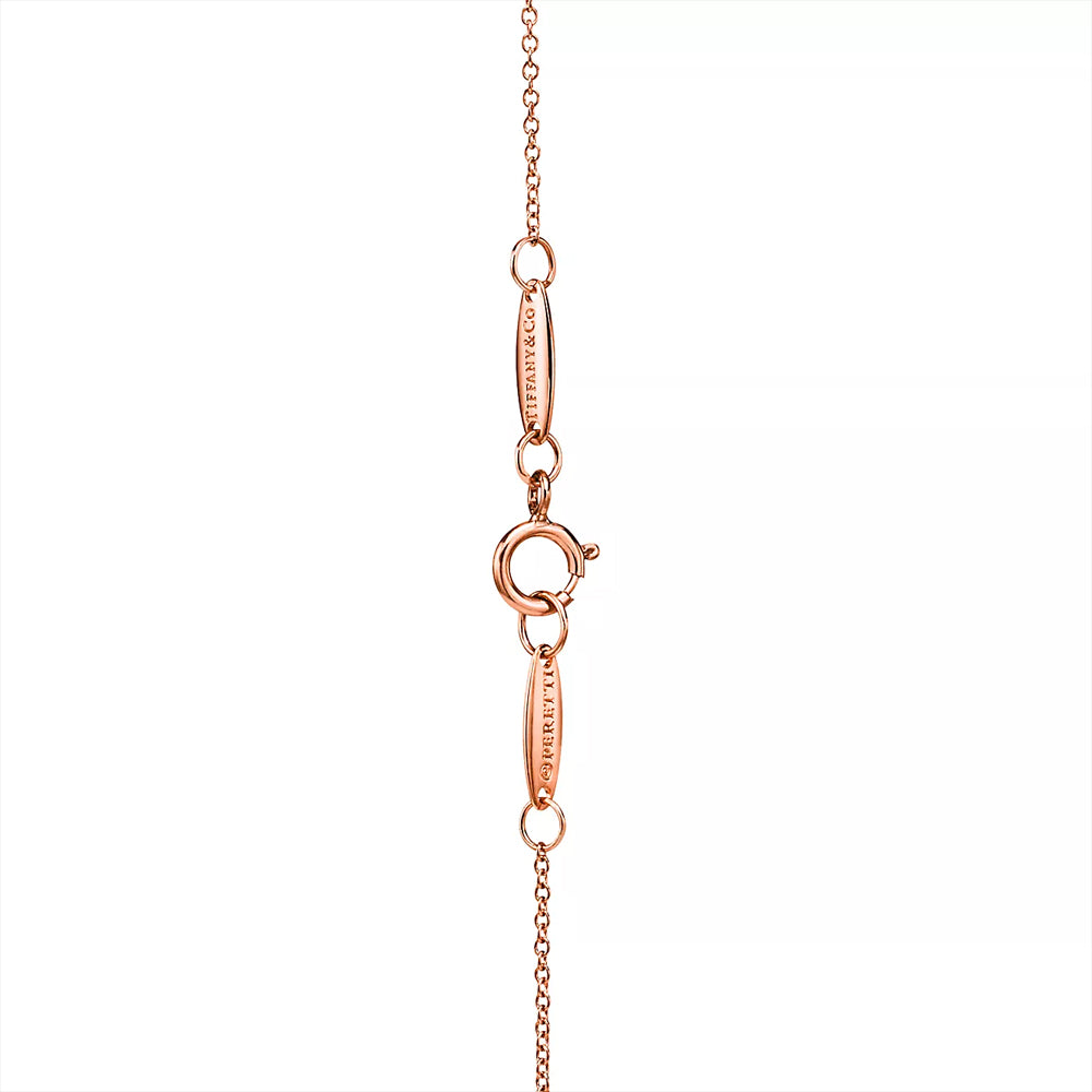 Tiffany & Co. Elsa Peretti® Bean 設計玫瑰金密鑲鑽石吊墜，6.5 毫米