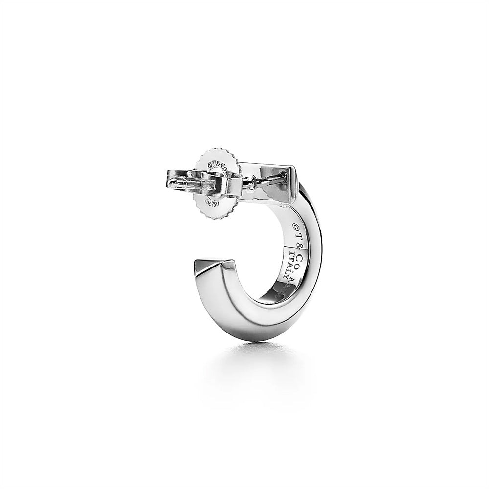 Tiffany & Co. 蒂芬妮 T T1 白金圈形耳環