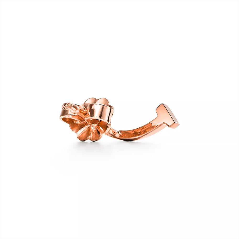 Tiffany & Co. 蒂芬妮 T 微笑耳環（18k 玫瑰金）