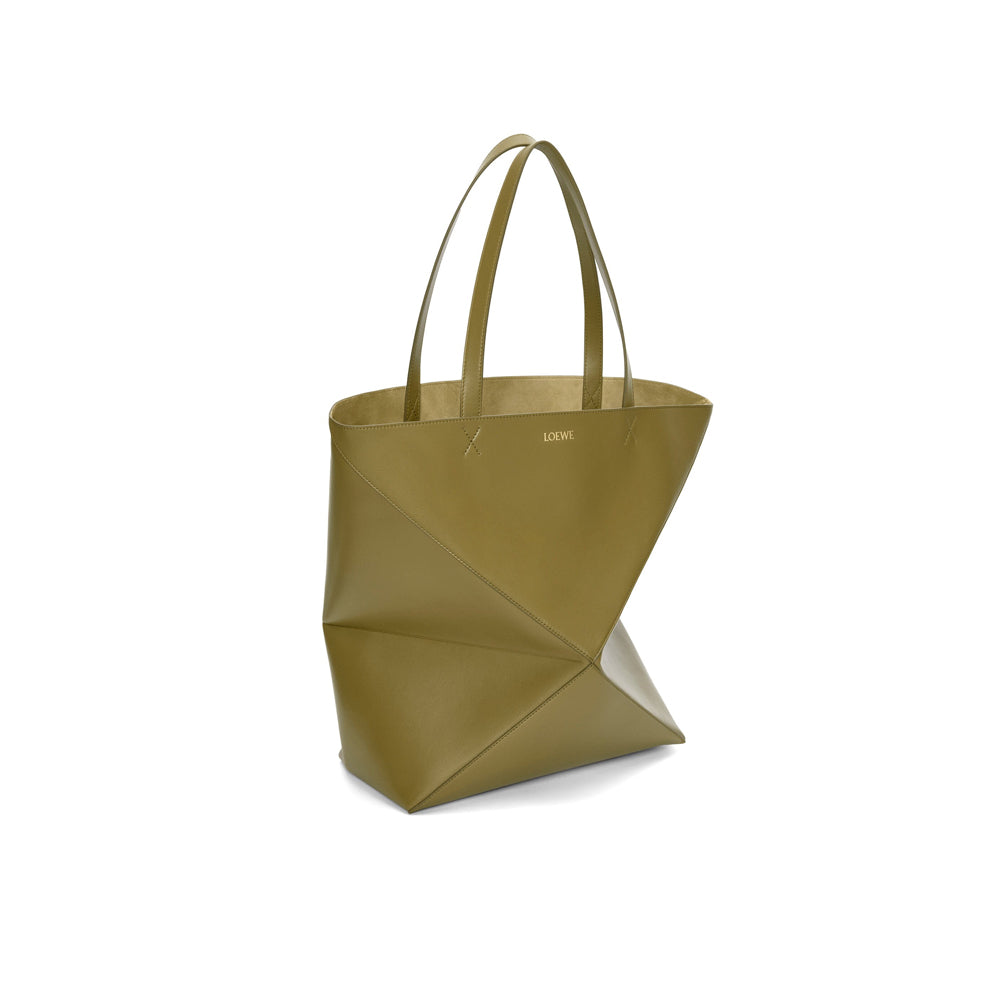 Loewe 經典小牛皮小號 Puzzle 腰包（棕褐）