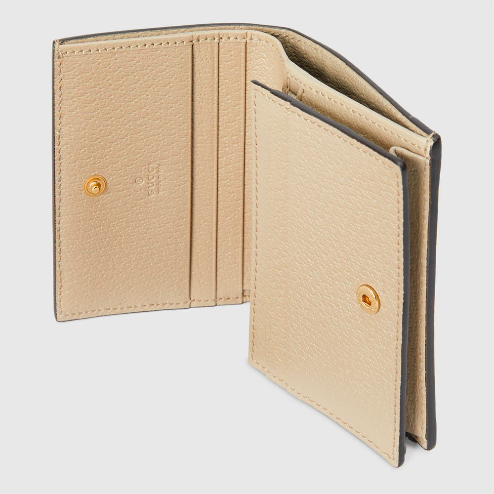Hong Kong Stock - Gucci OPHIDIA GG CARD CASE WALLET (Beige and white GG Supreme canvas))