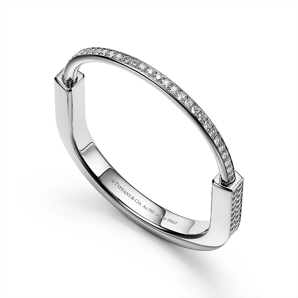 Tiffany & Co. Tiffany Lock 白金密鑲鑽石手鐲