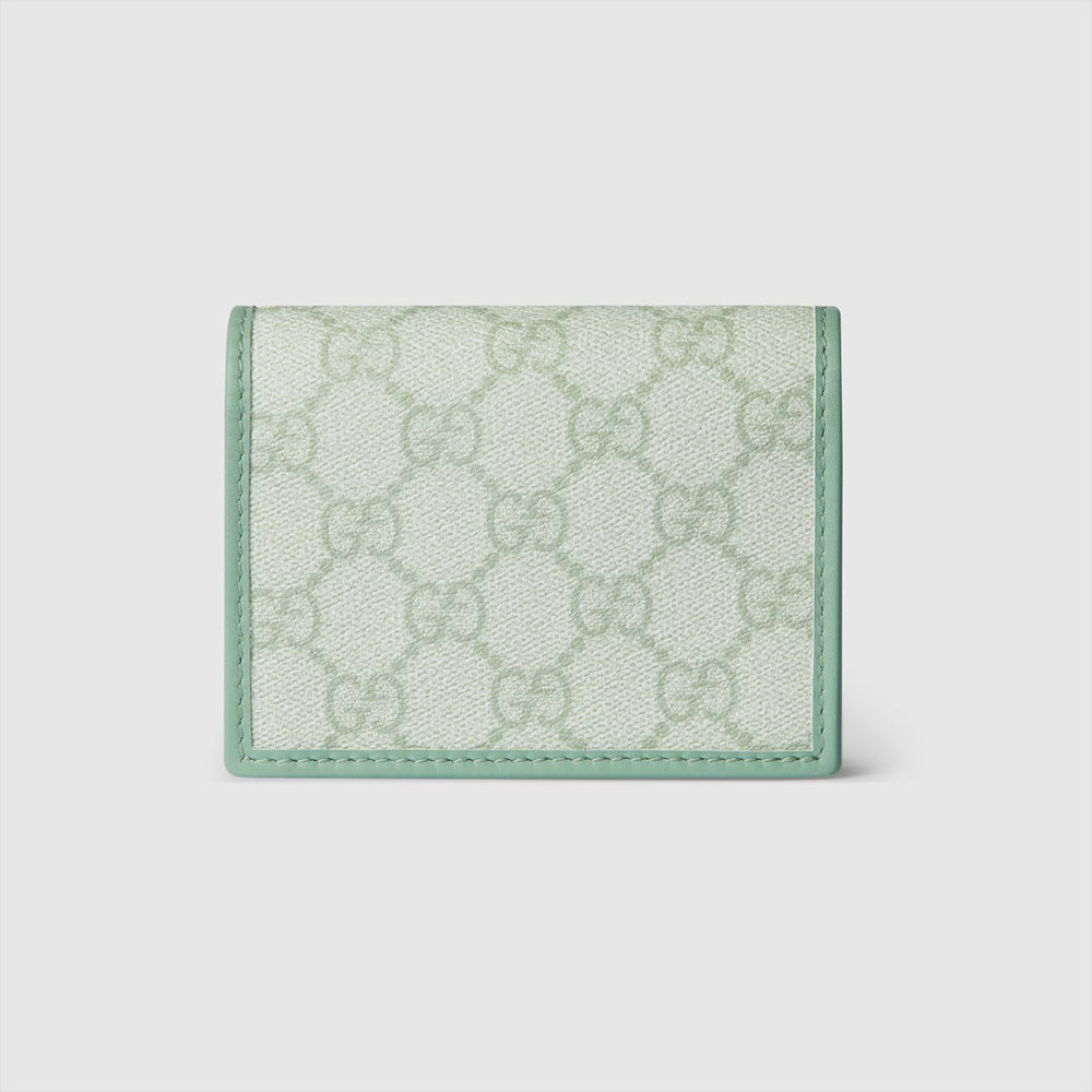 Gucci GG Emblem 迷你錢包，設計小巧輕便，配有品牌雙G標誌。