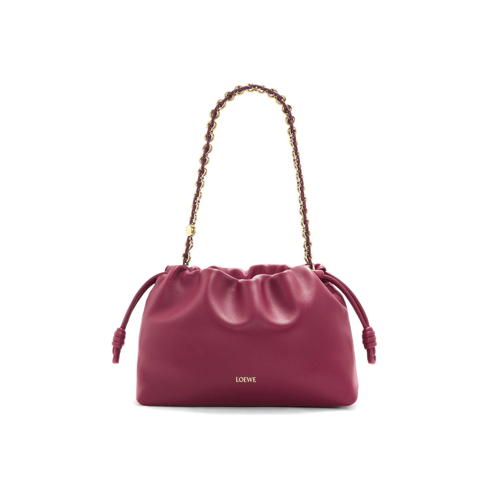 Loewe Medium Flamenco purse in mellow nappa lambskin (Crimson)