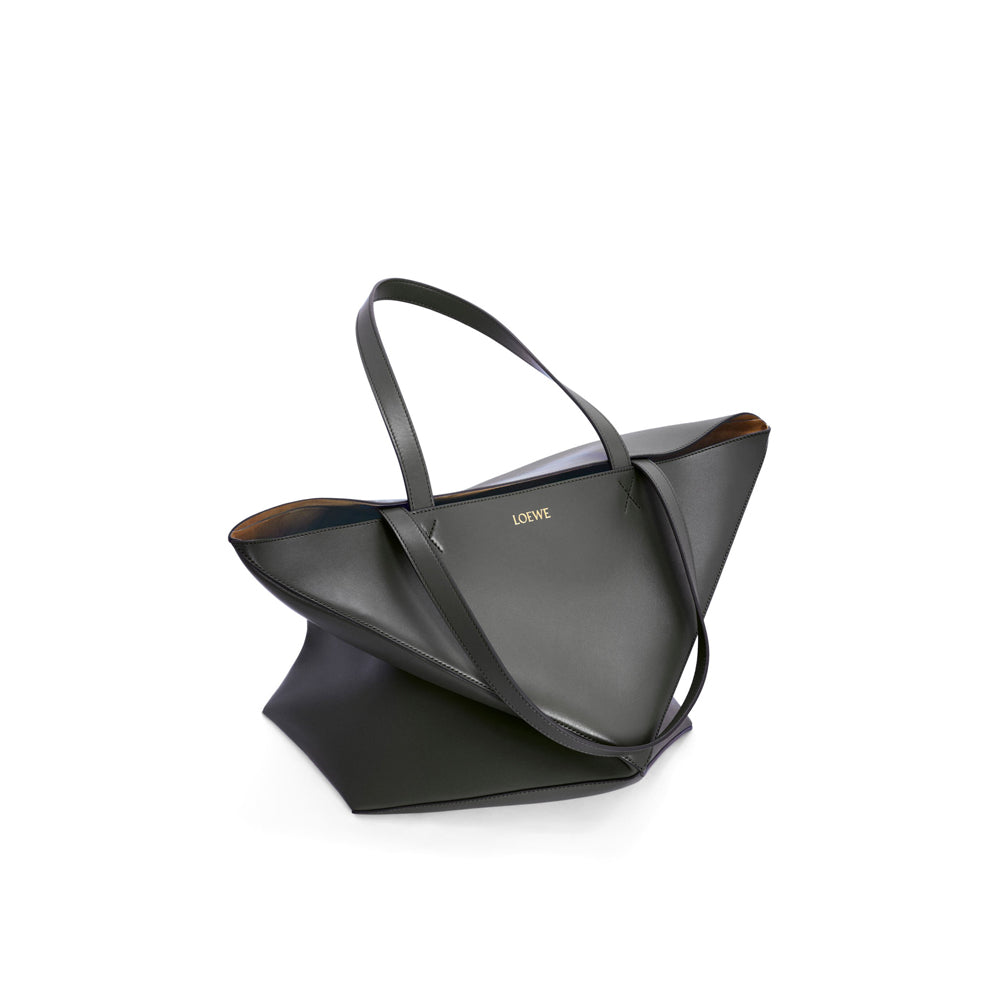 Loewe 經典小牛皮小號 Puzzle 腰包（棕褐）