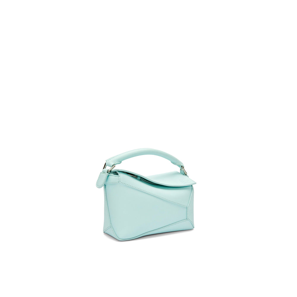 Loewe Mini Puzzle bag in classic calfskin (Blue Iceberg)