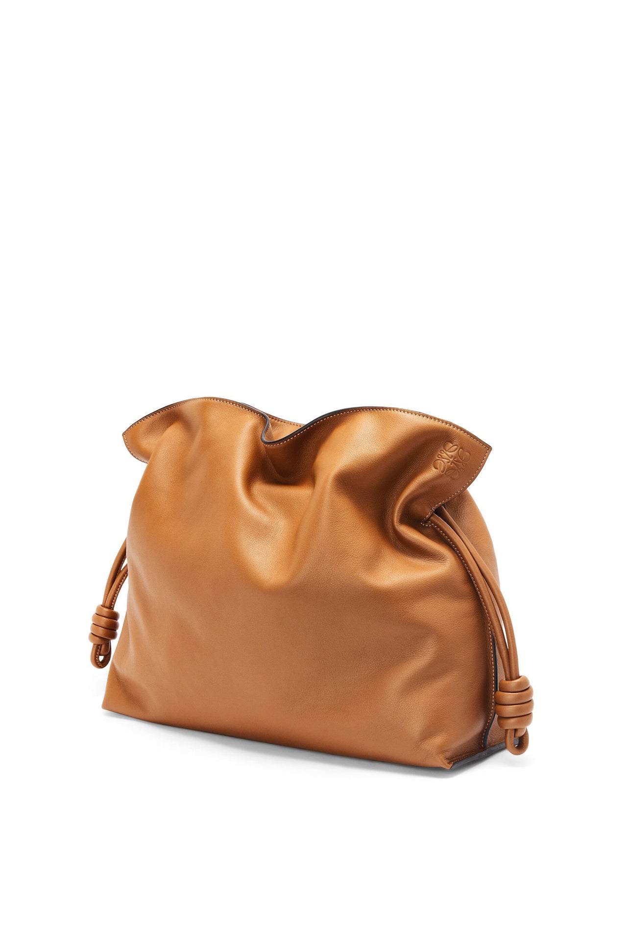 Loewe Large Flamenco clutch in nappa calfskin (Colour: Warm Desert)