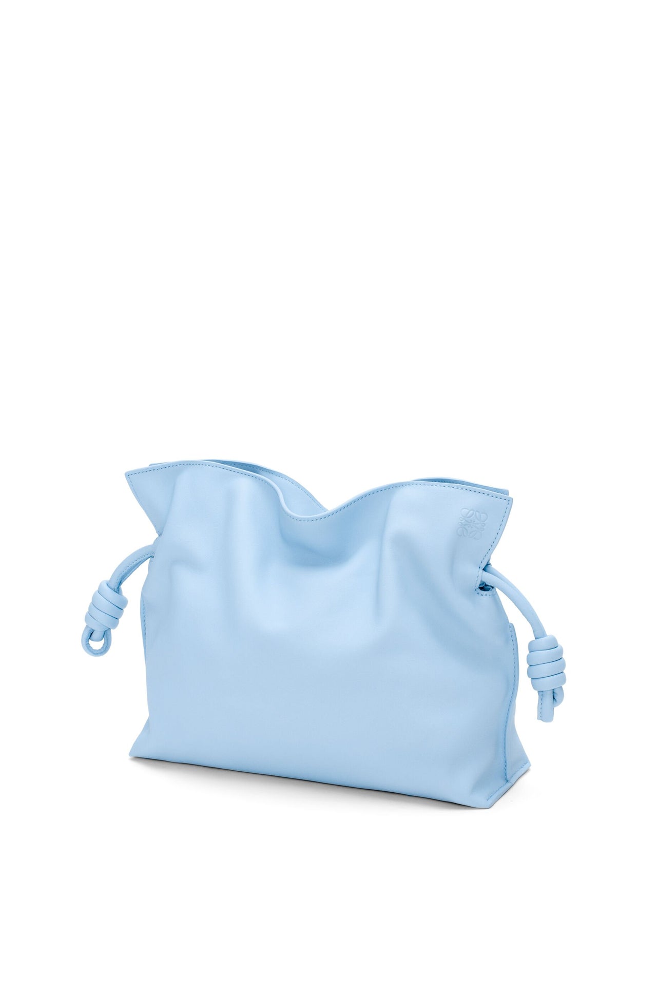 Loewe Medium Flamenco clutch in nappa calfskin (Colour: Dusty Blue)