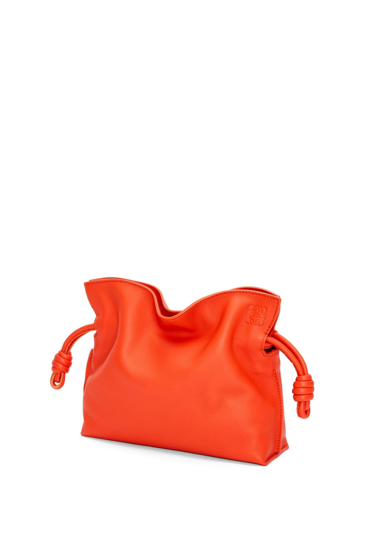 Loewe Mini Flamenco clutch in nappa calfskin (Colour: Sunrise Orange)