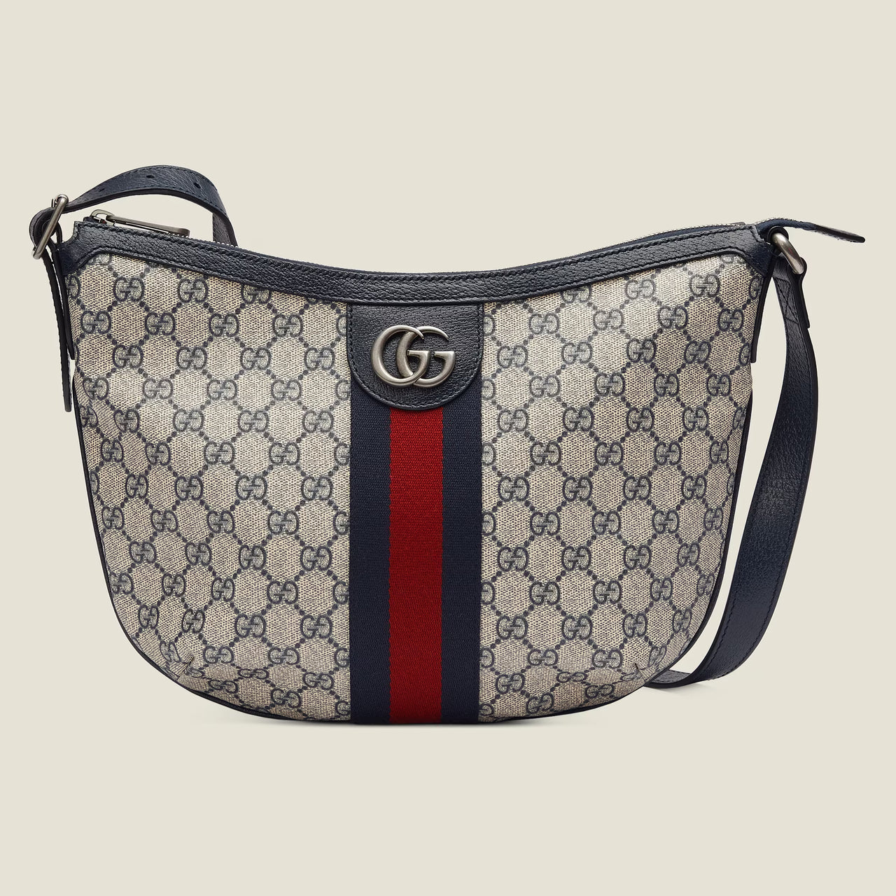 Gucci Ophidia GG Small Shoulder Bag  (Beige & Blue)