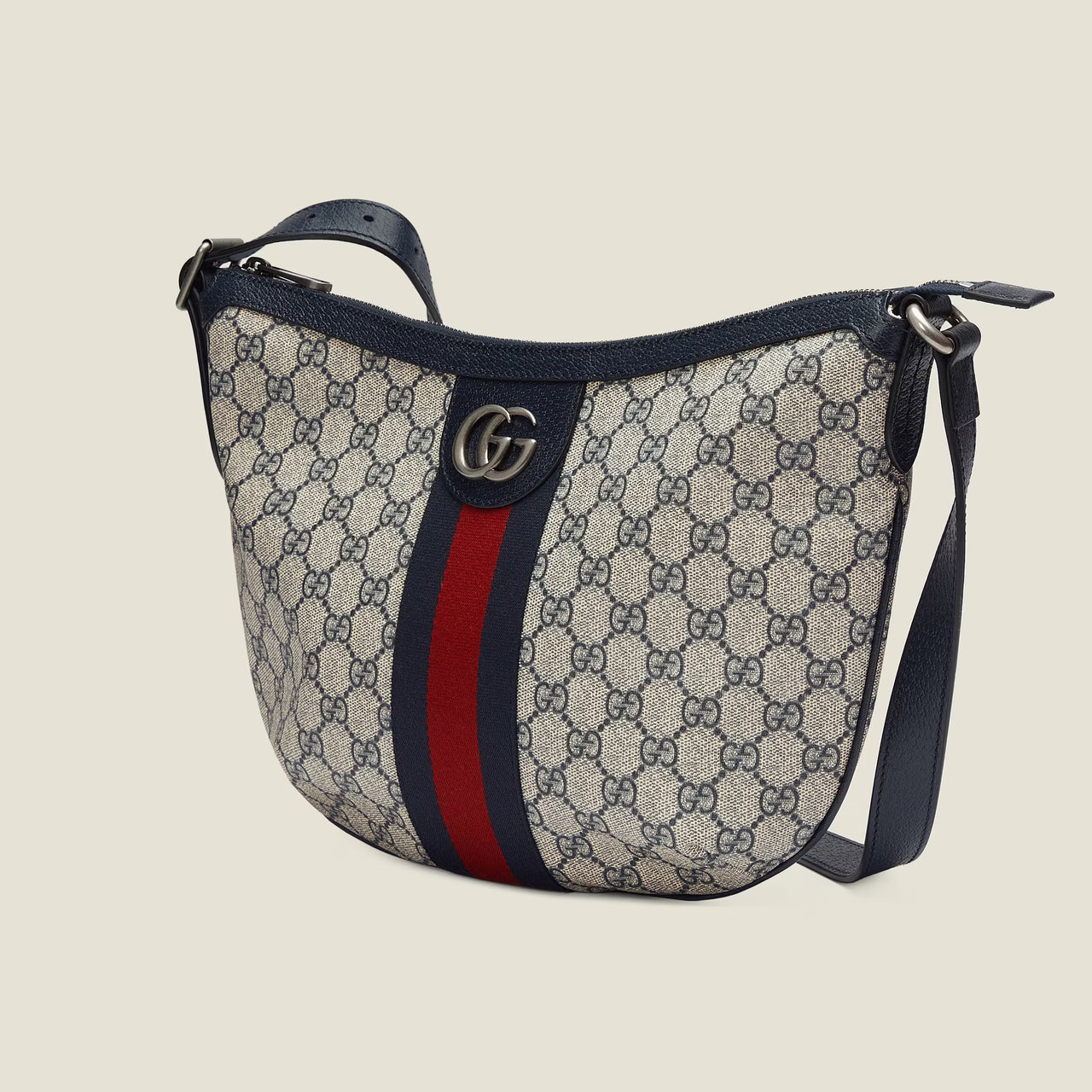Gucci Ophidia GG Small Shoulder Bag  (Beige & Blue)