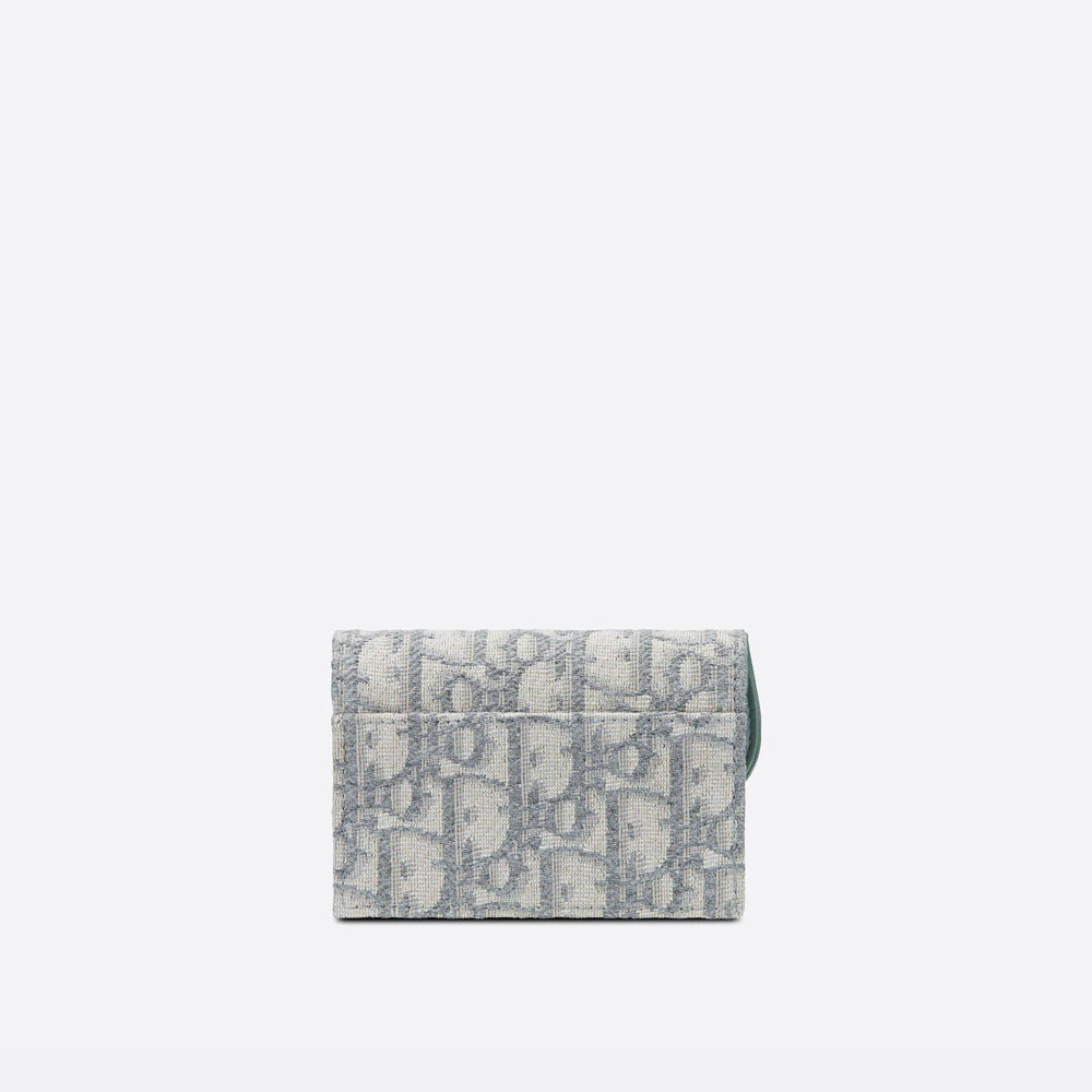 Hong Kong Stock - Dior SADDLE FLAP CARD HOLDER (Gray Dior Oblique Jacquard)