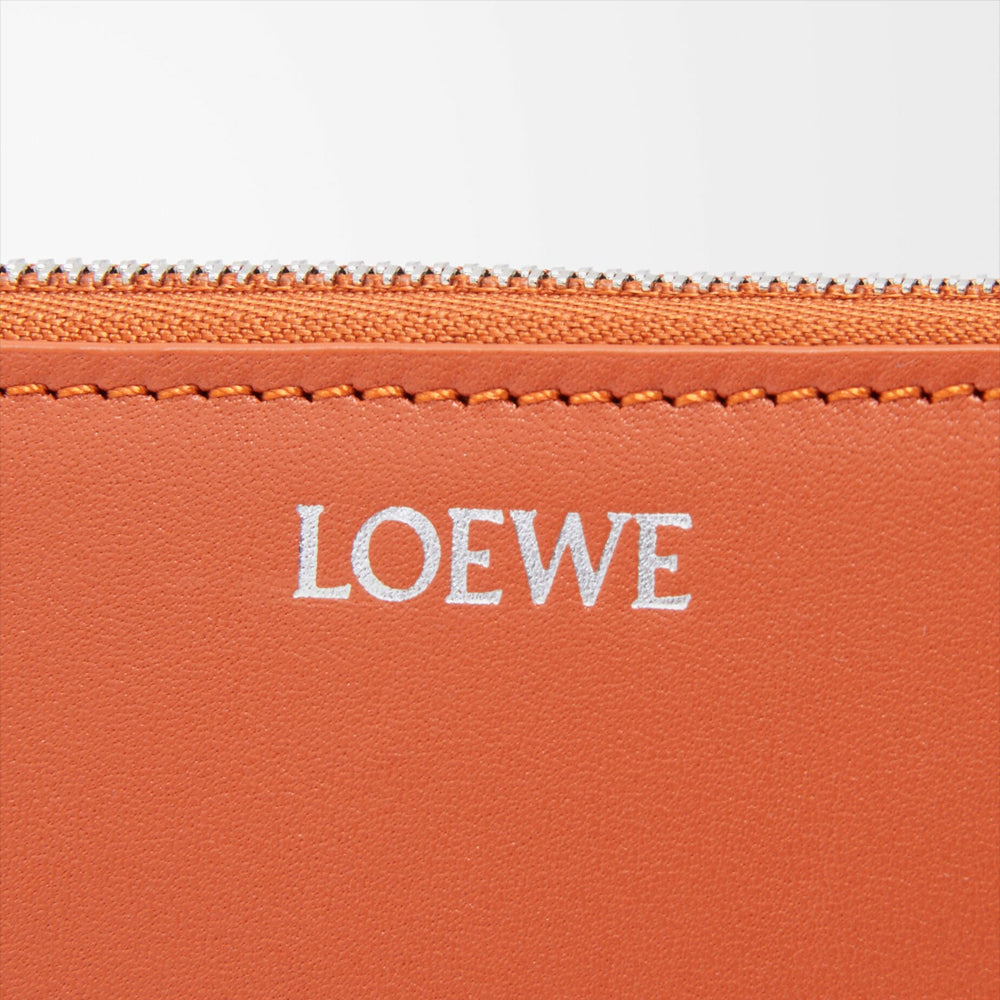 Loewe Knot zip around wallet in shiny nappa calfskin (Maple/Papercraft)