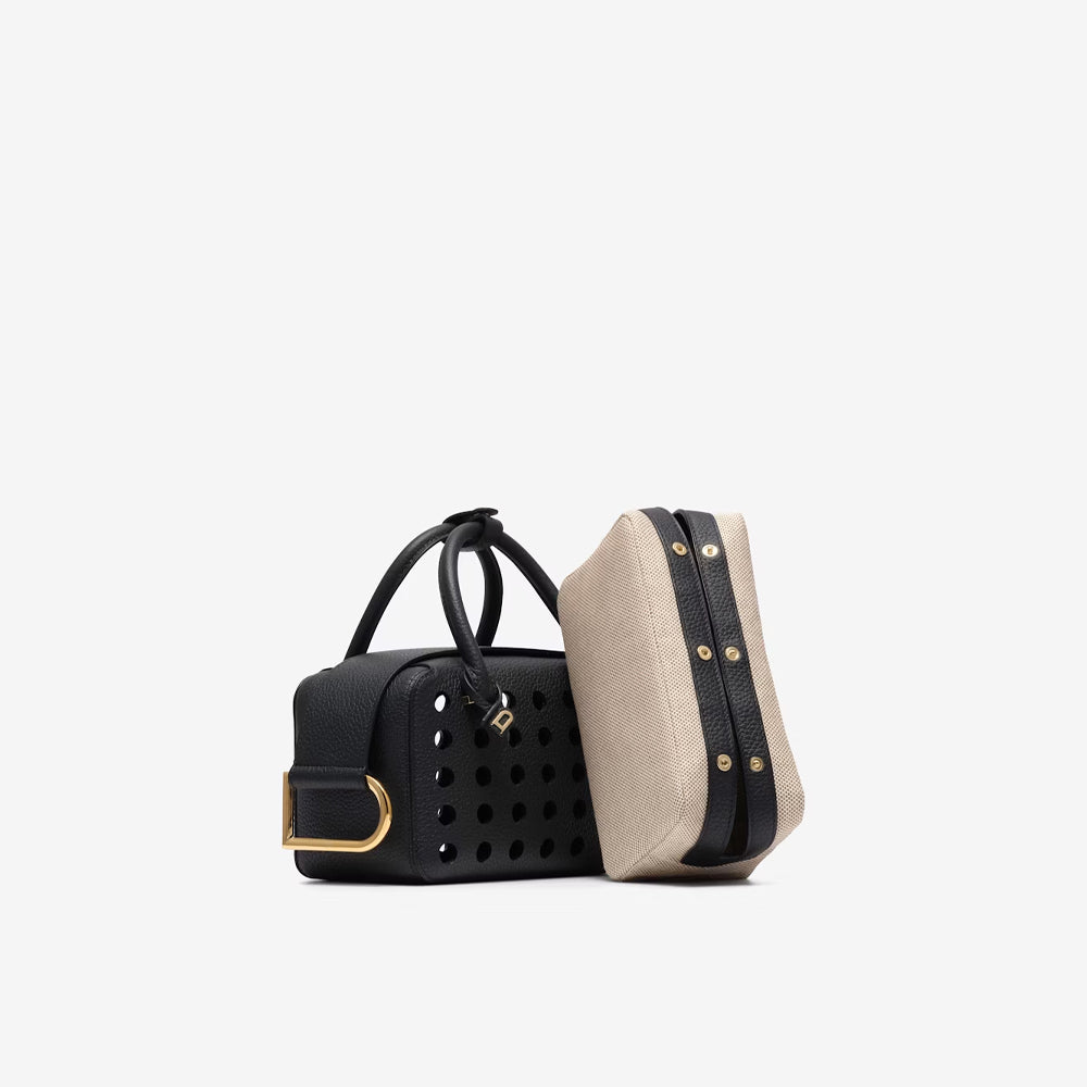 Delvaux Cool Box Mini Airess in Taurillon Soft (Black)