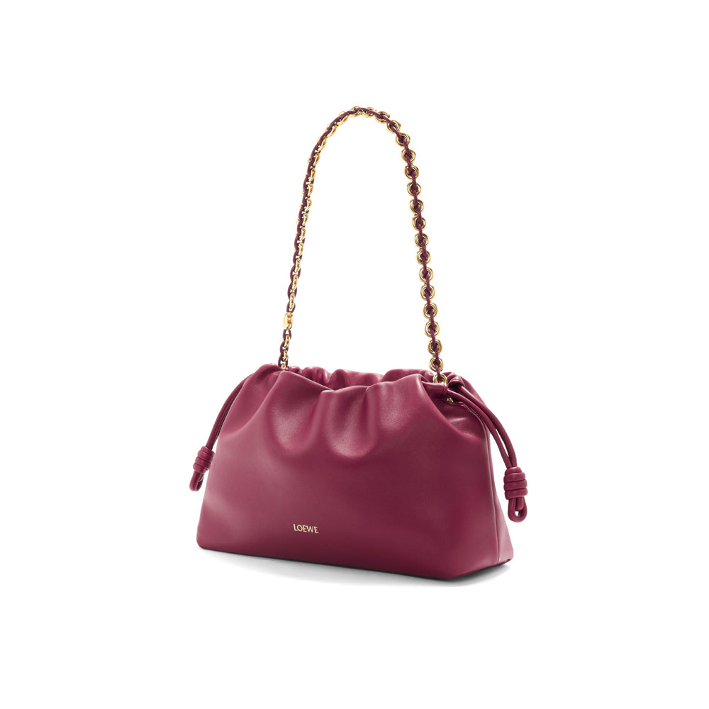 Loewe Medium Flamenco purse in mellow nappa lambskin (Crimson)