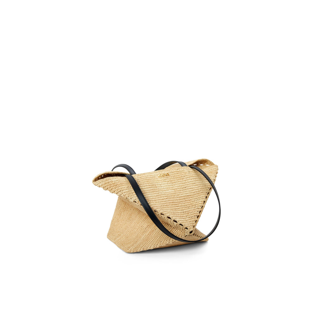 Loewe Puzzle Fold Tote in raffia (Natural)