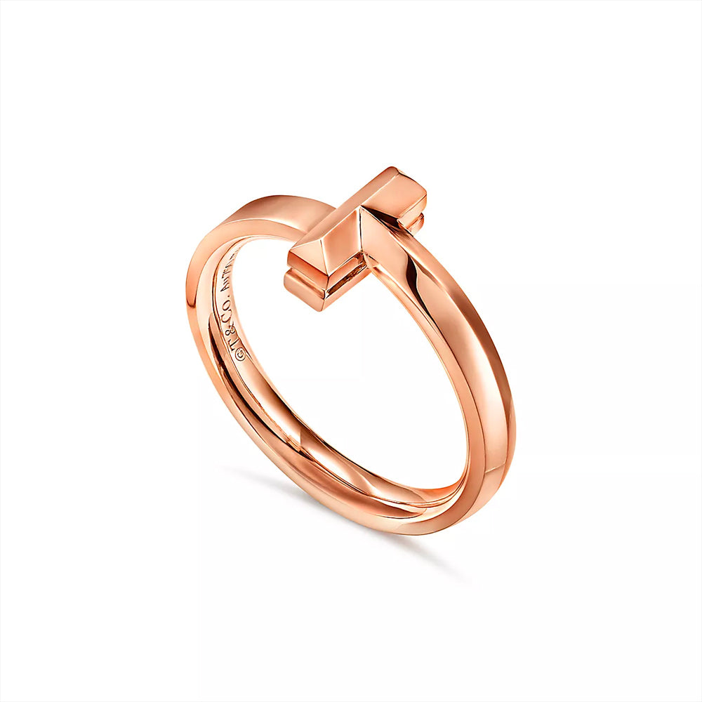 Tiffany & Co. Tiffany T T1 玫瑰金戒指，2.5 毫米