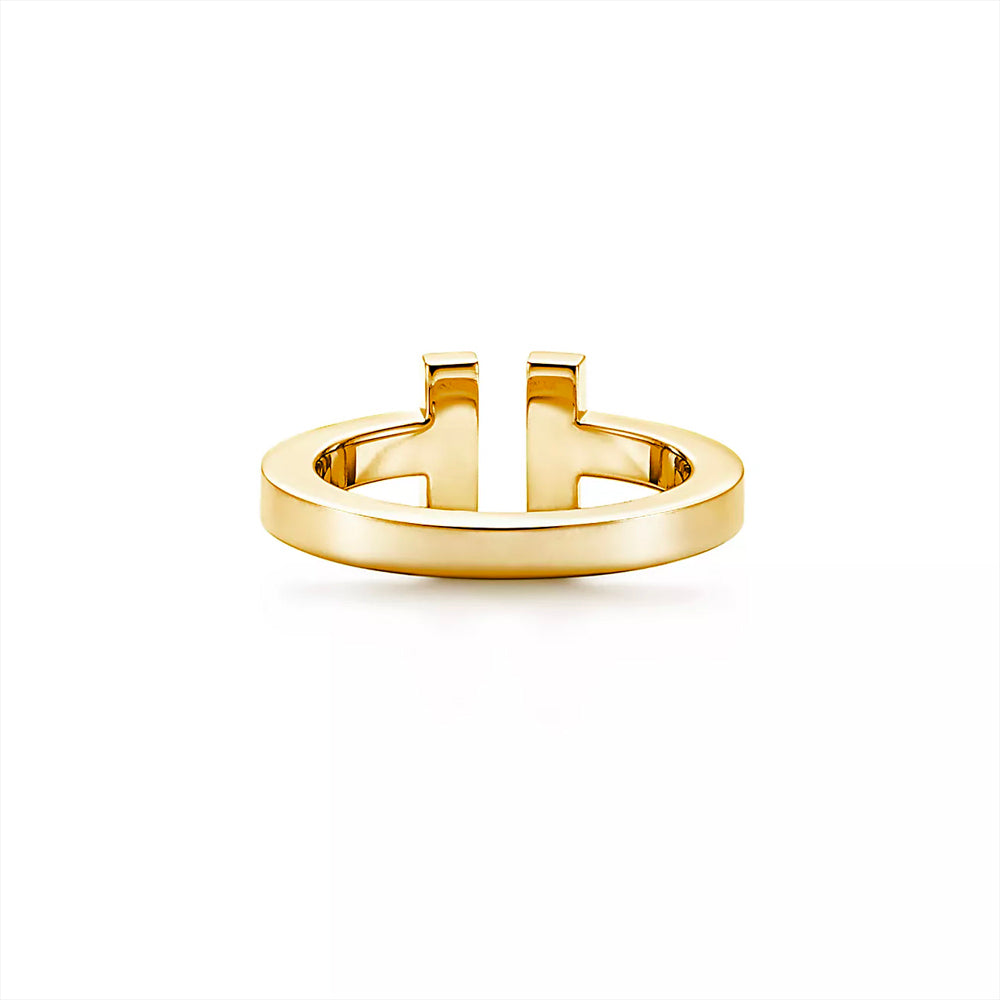 Tiffany & Co. 蒂芬妮 T 方形黃金戒指