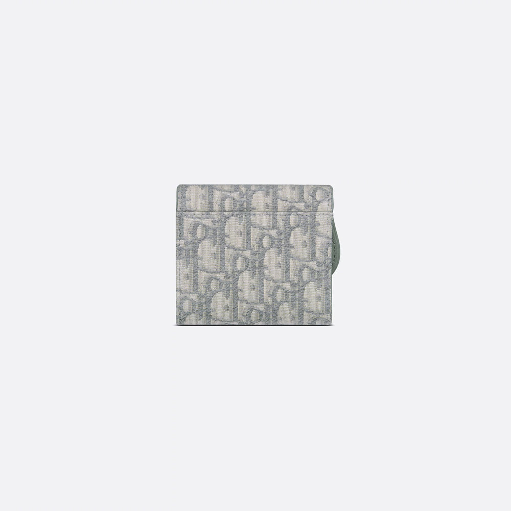 Dior Saddle Lotus Wallet(Gray Dior Oblique Jacquard) | Luvluxhk