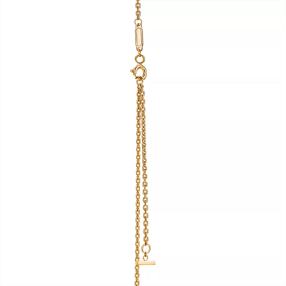 Tiffany & Co. 蒂芙尼 T 微笑黃金吊墜，小號
