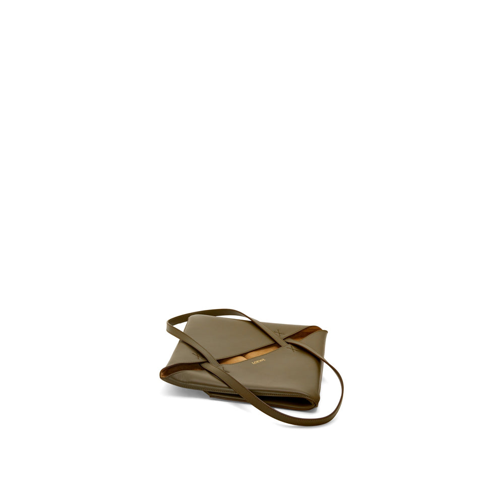 Loewe 經典小牛皮小號 Puzzle 腰包（棕褐）